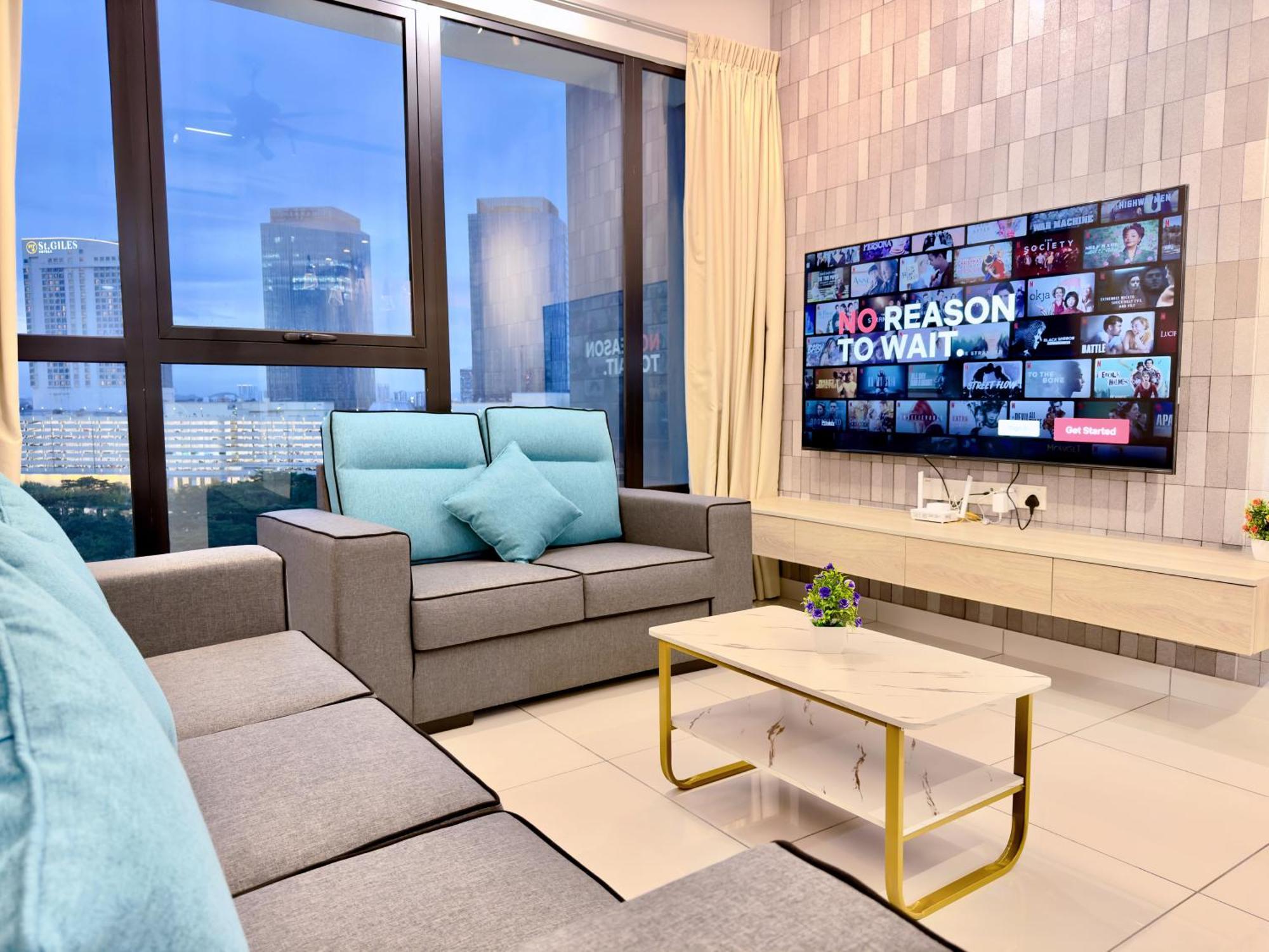 Midvalley Southkey Mosaic 6-9pax Netflix-smarttv70inch Aparthotel Johor Bahru